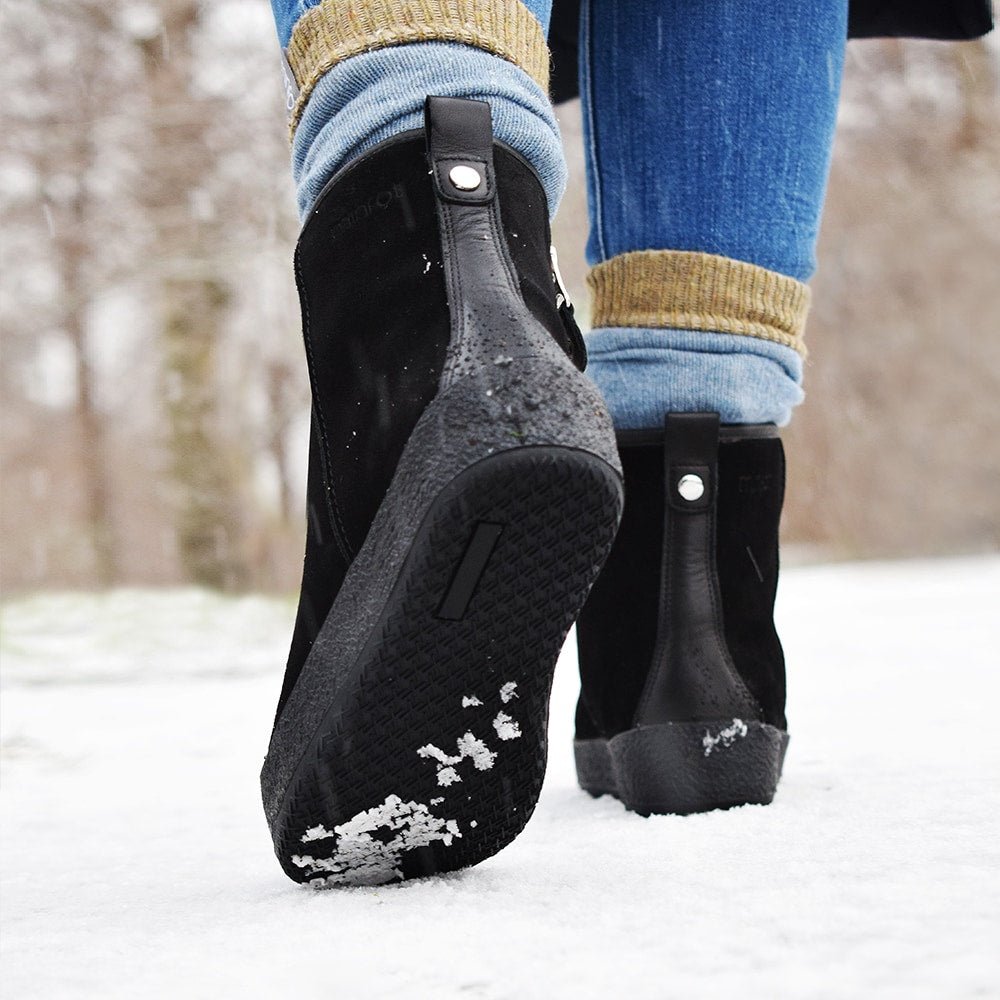 Minfot Curling Boots Lund Mocka Svart