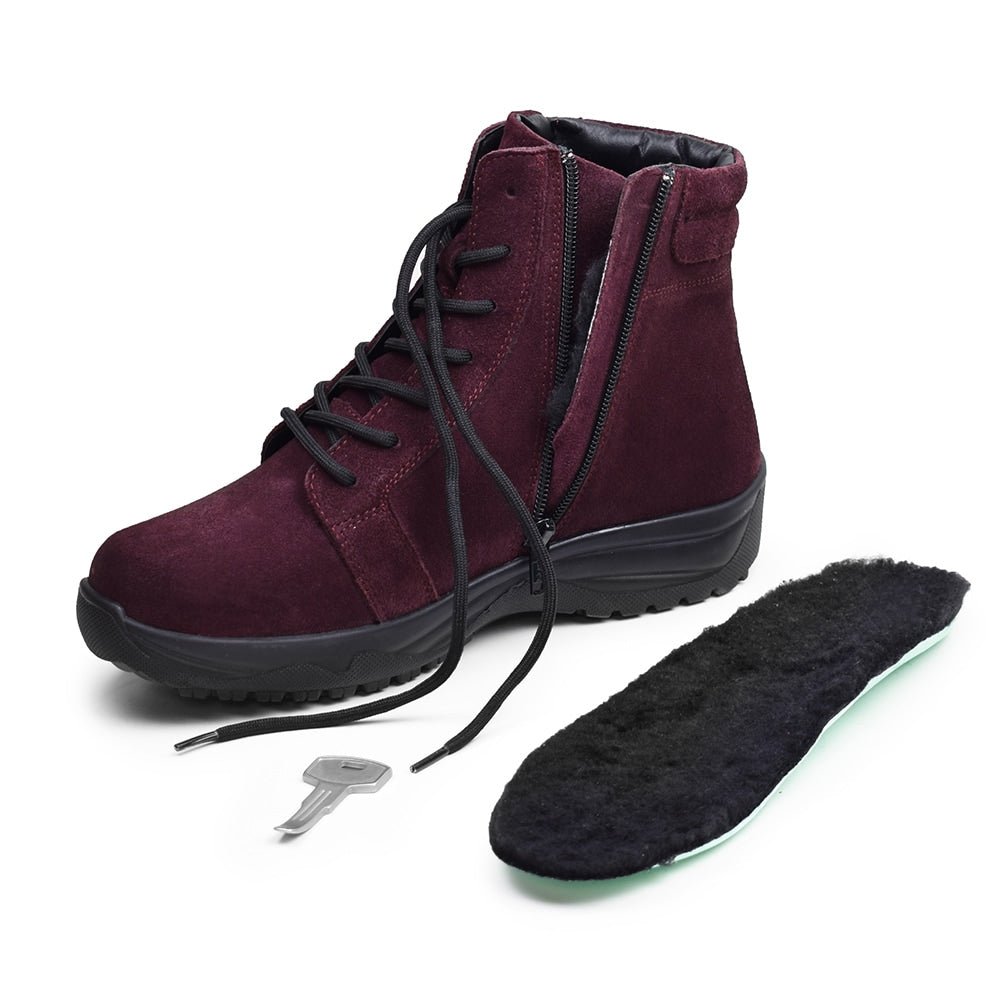 Produktbild 9 - Minfot Dubbskor Lima Mocka Ull Bordeaux