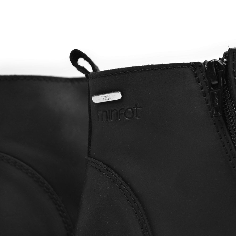 Minfot Dubbskor Haga Skinn Ull Svart