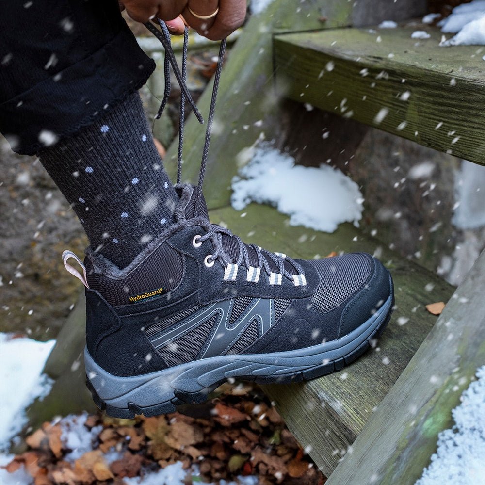 Minfot Snowgrip Dubbskor Vattentät Grå Rosa