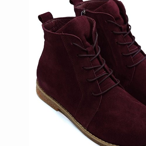 Charlotte of Sweden Mocka Boots Amur Burgundy