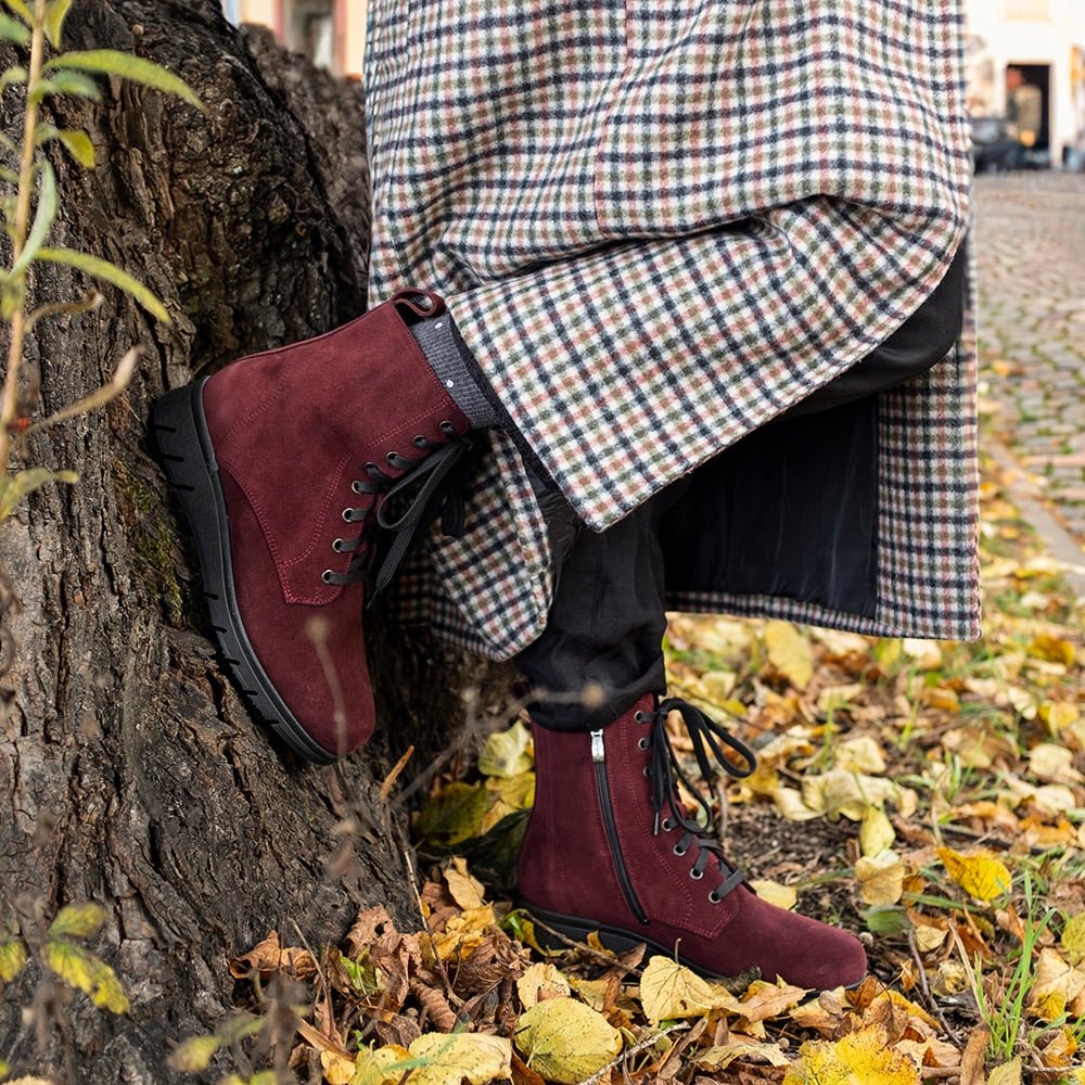 Produktbild 14 - Minfot Aaltonen Vinterkängor Grip+ Zip Kiitos Mocka Ull Bordeaux