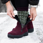 Minfot Dubbskor Boden Mocka Ull Bordeaux