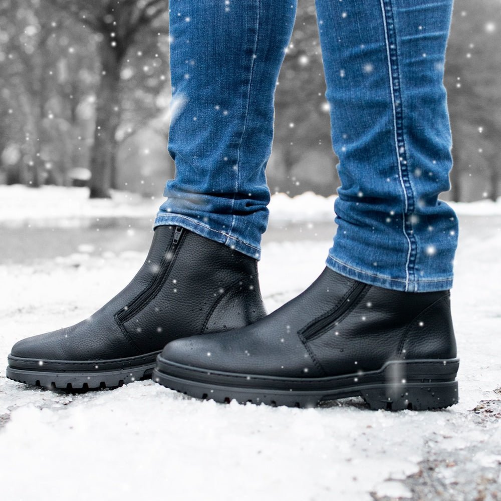 Minfot Dubbskor Kalix Skinn Ull Svart