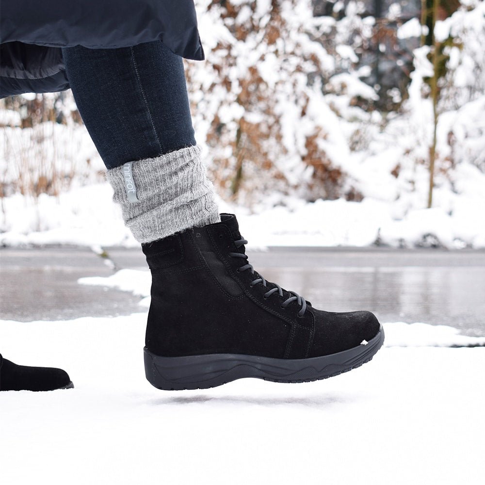 Produktbild 11 - Minfot Dubbskor Lima Mocka Ull Svart