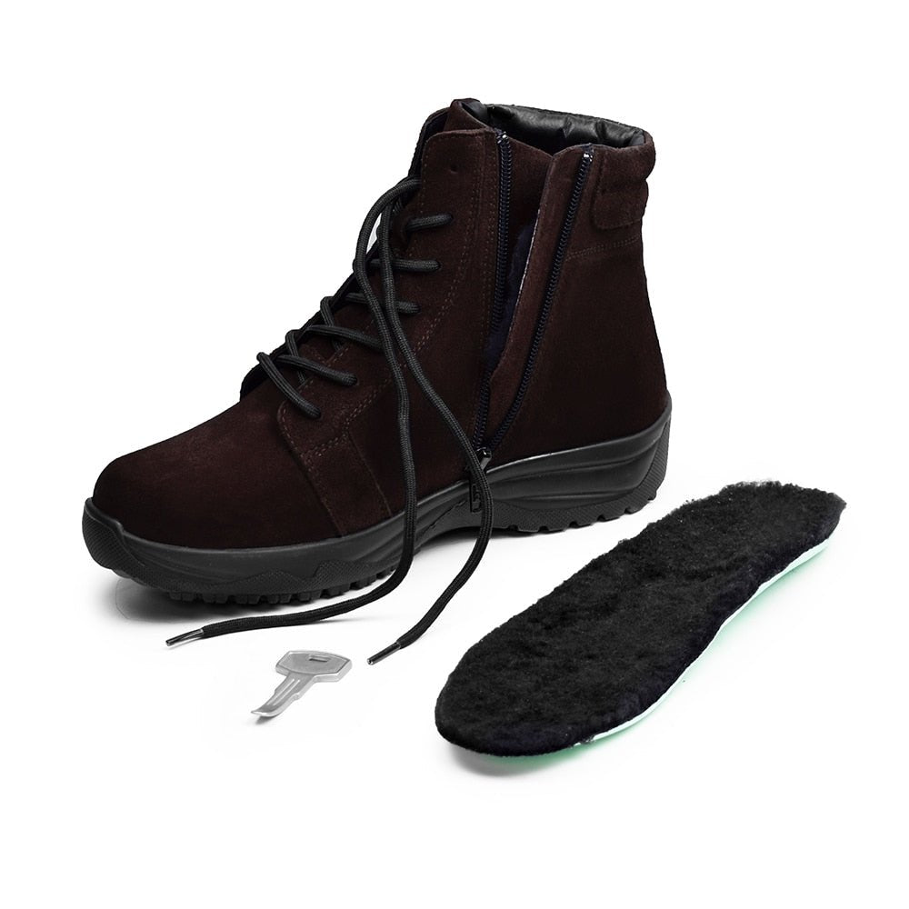 Produktbild 9 - Minfot Dubbskor Lima Mocka Ull Brun