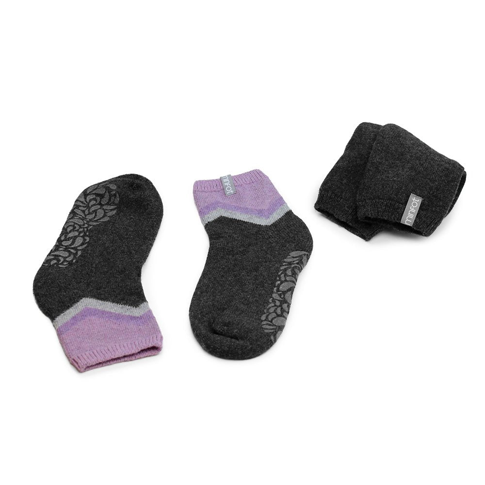 Produktbild 8 - Minfot Strumpor Antihalk Ull Cosy Viola 2-pack