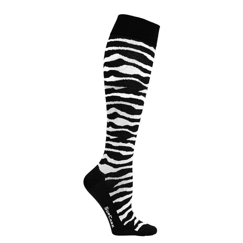 SupCare Stödstrumpor Bomull Zebra
