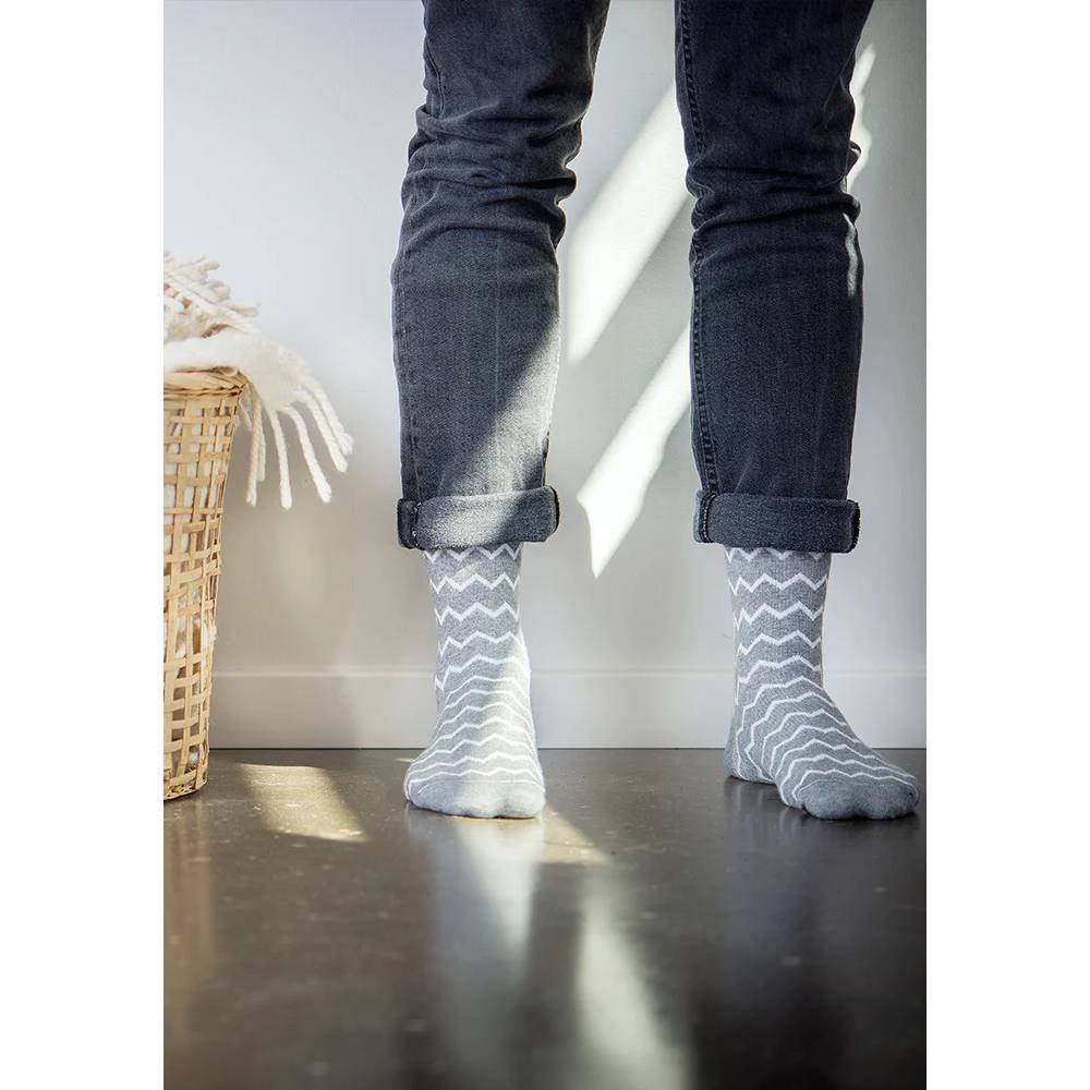 SupCare Stödstrumpor Bomull Gråvit