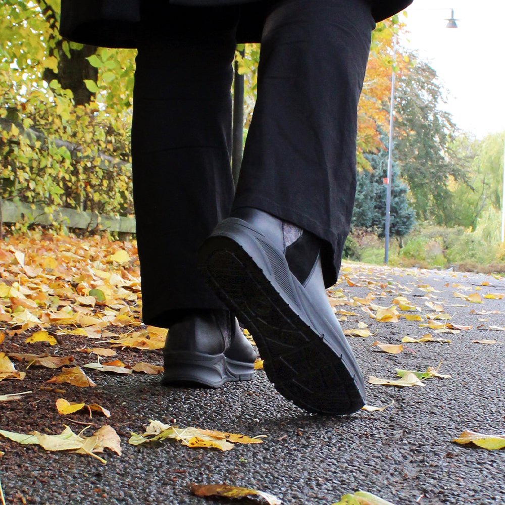 Produktbild 12 - Minfot Zon Chelsea Boots med zip Stretch Läder Svart Leopard